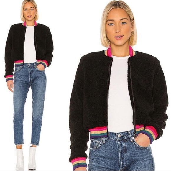 SPIRITUAL GANGSTER LOVED FURRY BOMBER JACKET